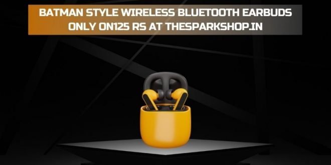 RS 125 Only on TheSparkShop.in: Batman-Style Wireless BT Earbuds