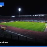 ** Easter Road stadium illuminated for a Scottish Premiership match **