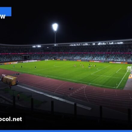 ** Easter Road stadium illuminated for a Scottish Premiership match **