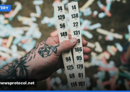 A close‑up of a Canadian Lotto Max ticket with numbers and a $6 price tag.