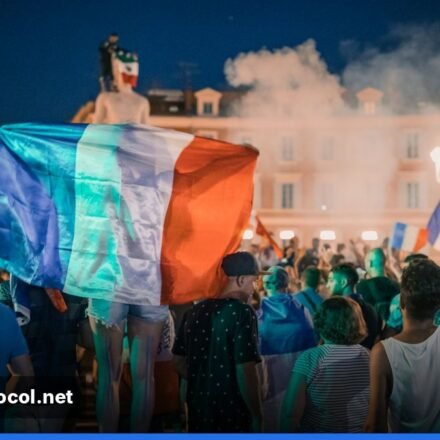 Marine Le Pen addressing supporters at her campaign launch in Orléans, France.