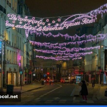 Paris streets under curfew lighting during French protests, October 2026