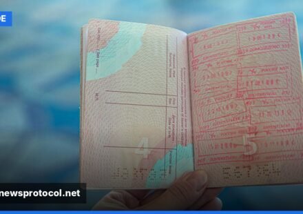 Close‑up of a UK immigration stamp on a passport.
